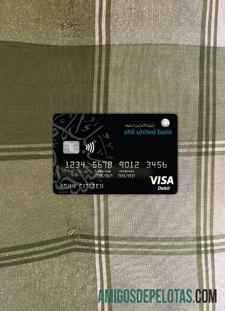 Bahrain Ahli United Bank Visa Card Photolook Frente amostra